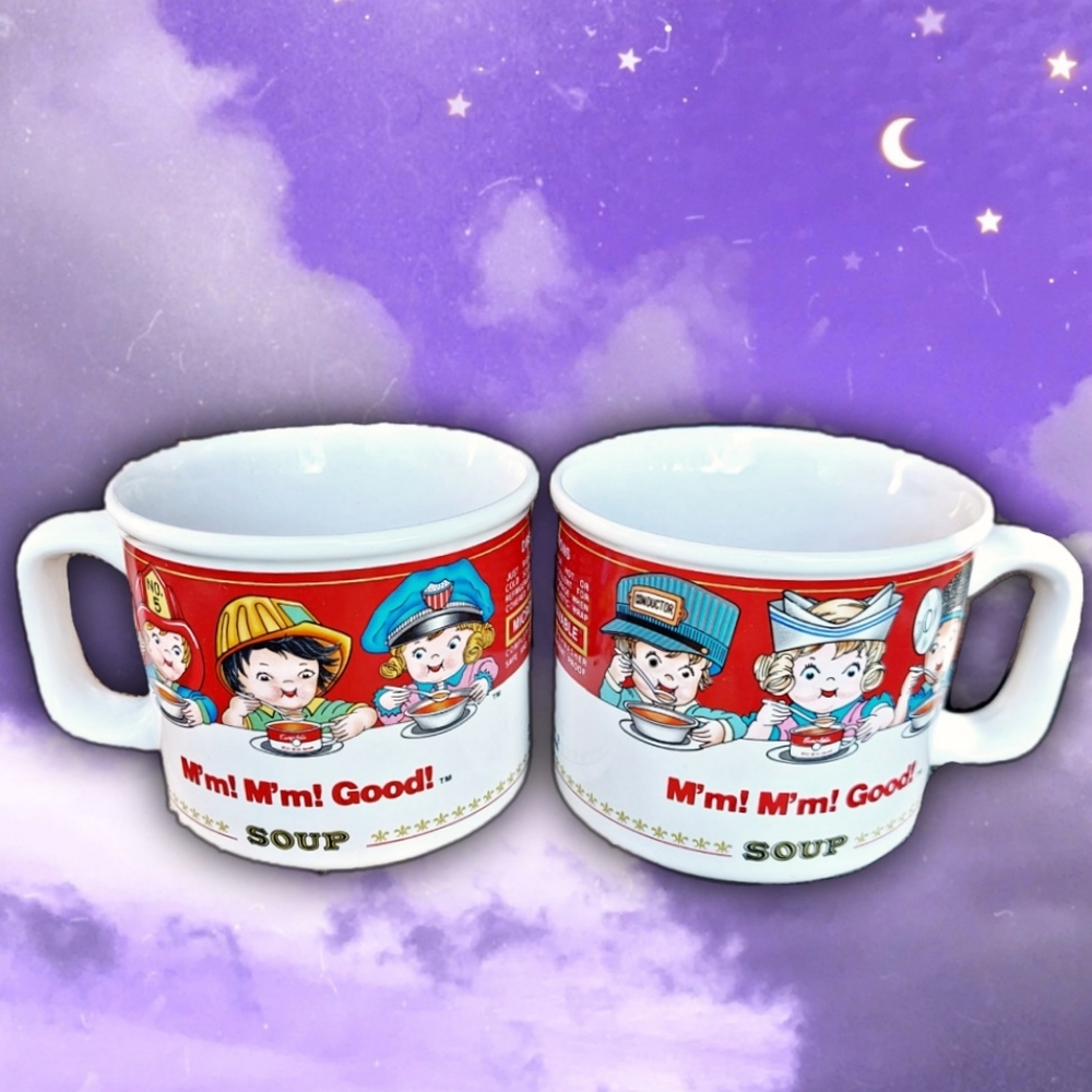 Adorable Set of Vintage Campbell Soup Mugs